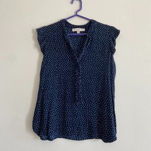 Blue Polka Dot Blouse